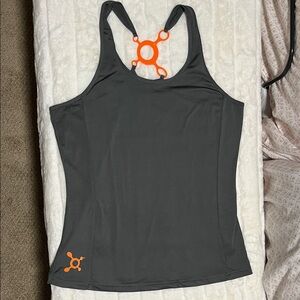 Gray and Orange Women's Tank Top